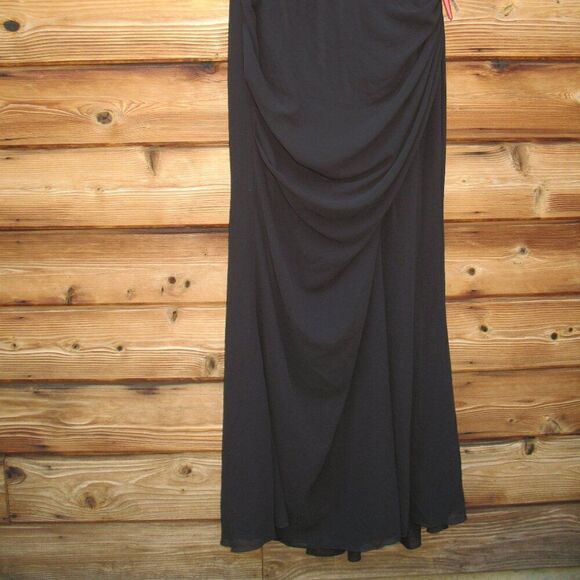 NWT Mac Duggal 55704 SEQUINED EMBELLISHED SHOULDER EVENING GOWN Black 12 - Picture 10 of 16